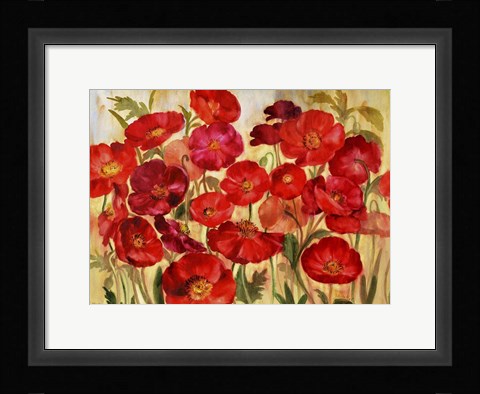Framed Red Poppies Print