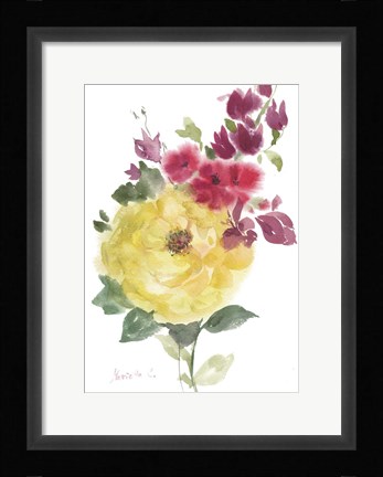 Framed Roses Bogonvilia 2 Print
