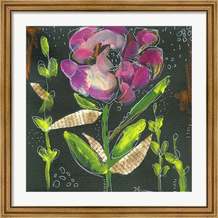 Framed Flower Pot II Print