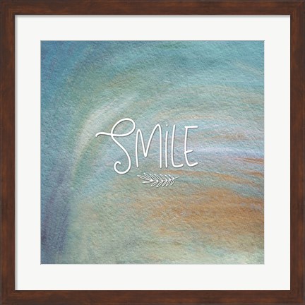 Framed Smile Colorful Print