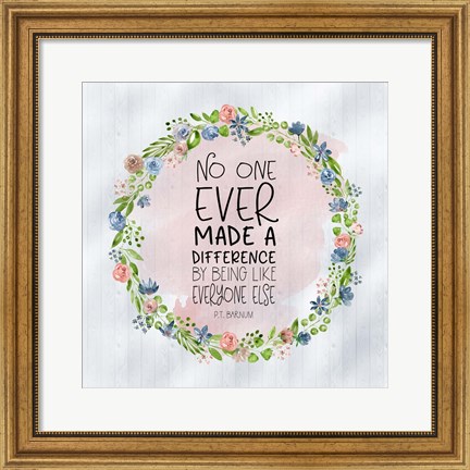 Framed Difference Quote II Print