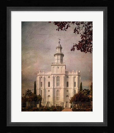 Framed LDS St. George Temple Print