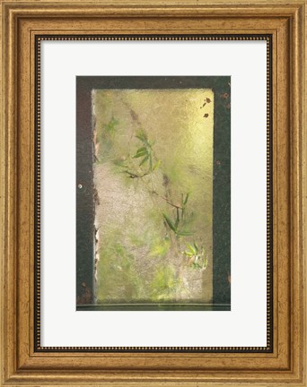 Framed Bamboo Behind Frosted Glass Print