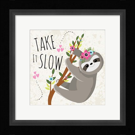 Framed Take It Slow Print