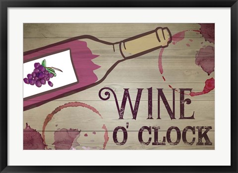 Framed Wine O&#39; Clock Print