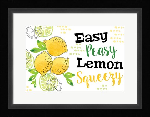 Framed Easy Peasy Print
