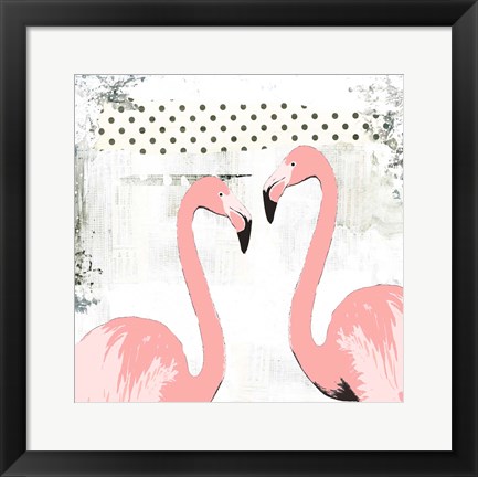 Framed Flamingos Print