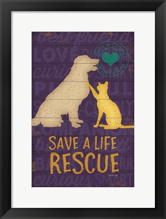 Framed Save a Life Rescue Print