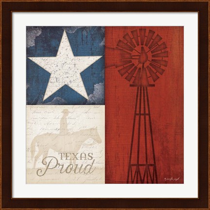 Framed Texas Proud Print