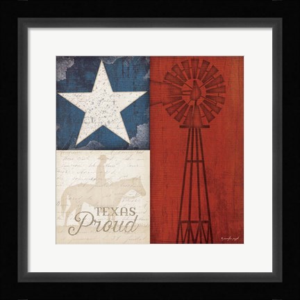 Framed Texas Proud Print