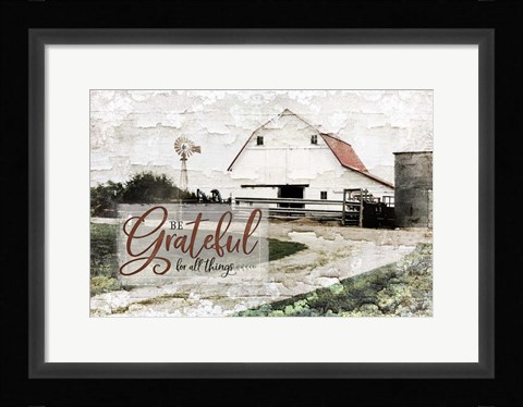 Framed Be Grateful Print