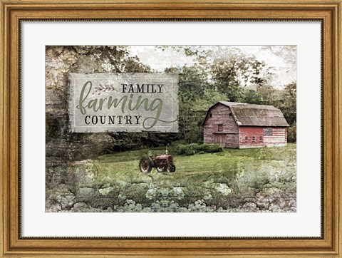 Framed Farm, Family, Country Print