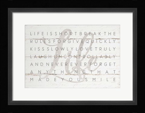 Framed Life Is Print