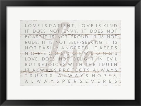 Framed Love Is Print