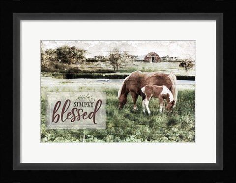 Framed Simply Blessed Print