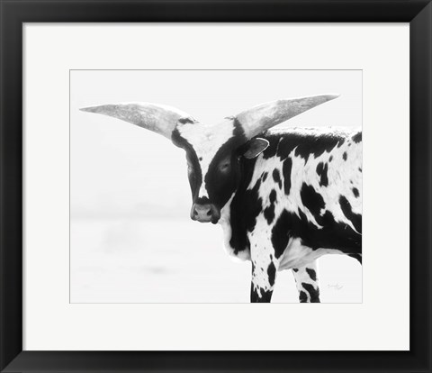 Framed Longhorn III Print