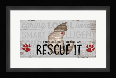 Framed You Can't Buy Love - Cat Print