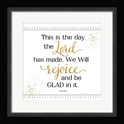 Framed Rejoice and Be Glad Print