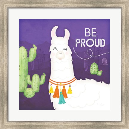 Framed Be Proud Llama Print