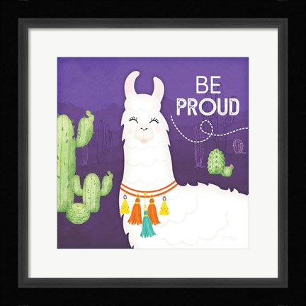 Framed Be Proud Llama Print