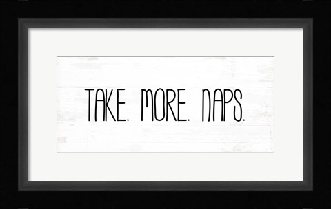 Framed Take More Naps Print