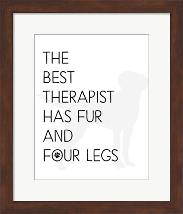 Framed Best Therapist Print