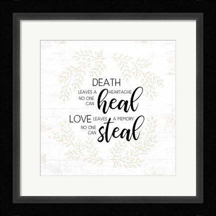 Framed Love Leaves a Memory Print