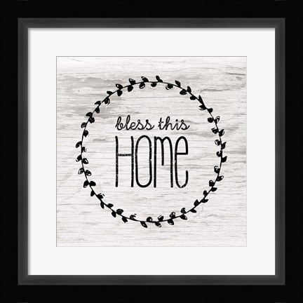 Framed Bless This Home Print