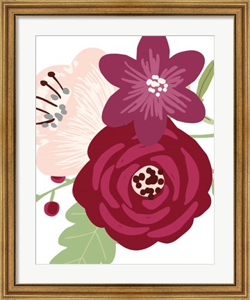 Framed Floral Bouquet II Print