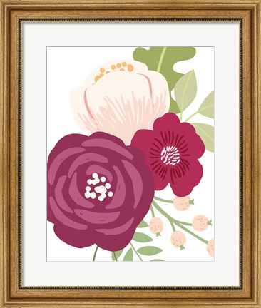 Framed Floral Bouquet III Print