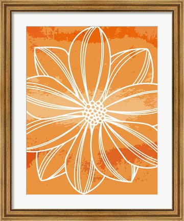 Framed Flower Outline II Print