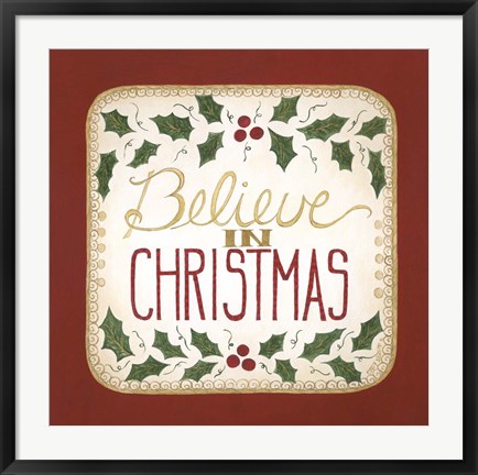 Framed Believe in Christmas Print