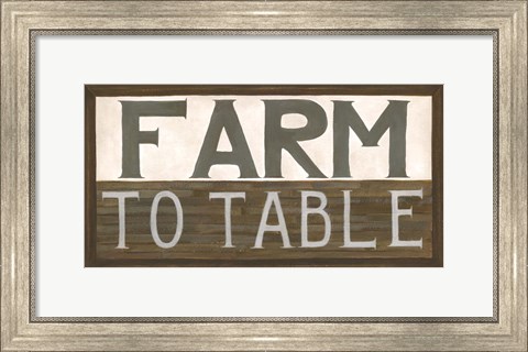 Framed Farm to Table Print