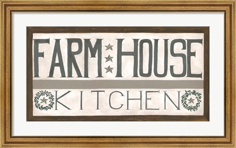 Framed Farm House Kitchen Print
