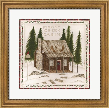 Framed Moose Creek Cabin Print