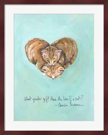 Framed Love of a Cat Print