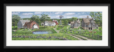 Framed Dairy Farm Road Print