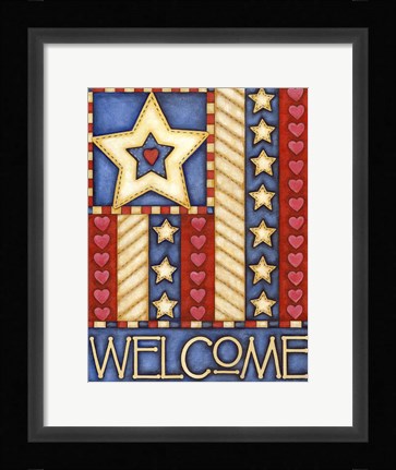 Framed American Star Welcome Print