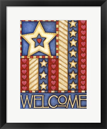 Framed American Star Welcome Print