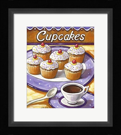 Framed Cupcakes Print