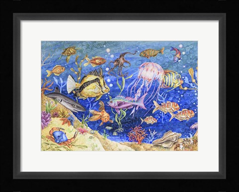 Framed Underwater Menagerie Print