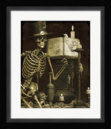 Framed Halloween Graveyard - D Print