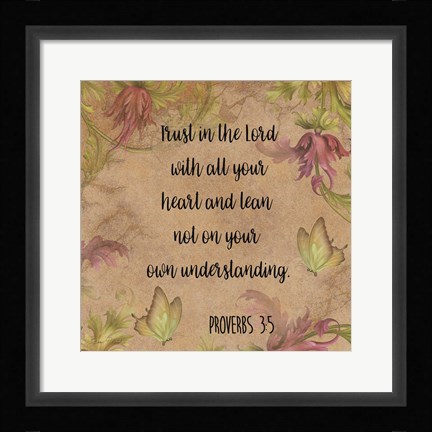 Framed Floral Bible Verse - C Print