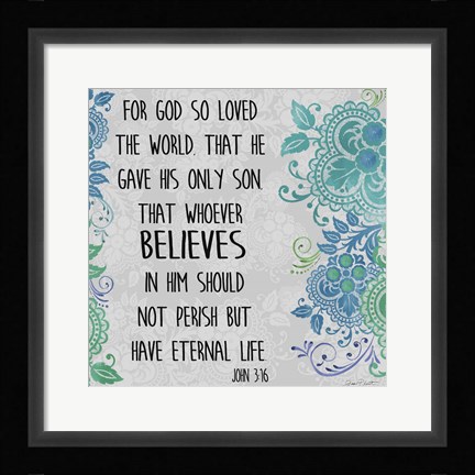 Framed Paisley Bible Verse - A Print