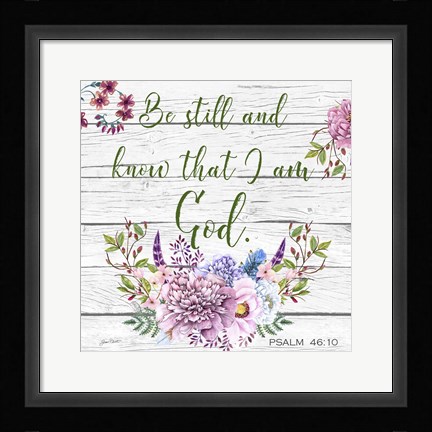 Framed Garden Florals Bible Verse - A Print