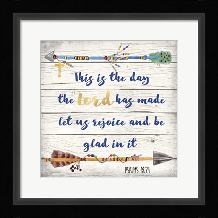 Framed Rustic Bible Verse - A Print