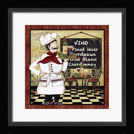 Framed Bistro Chef - D Print