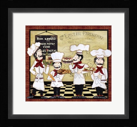 Framed French Chefs Print