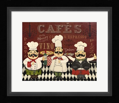 Framed Italian Chefs - D Print