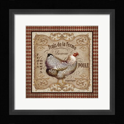 Framed Old World Poule B Print